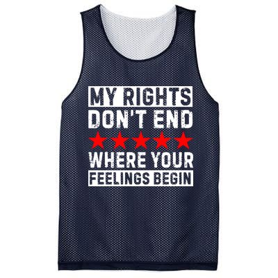 My Rights Don't End Where Your Feelings Begin Mesh Reversible Basketball Jersey Tank