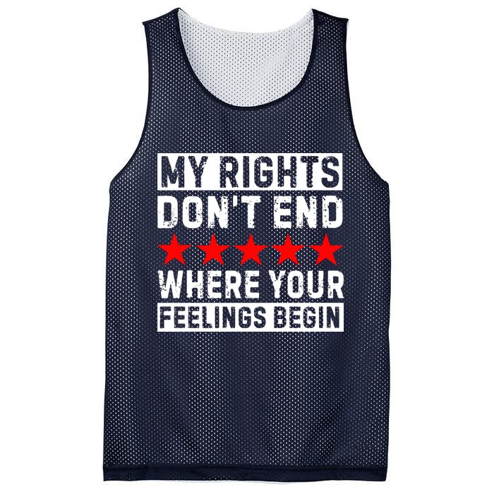 My Rights Don't End Where Your Feelings Begin Mesh Reversible Basketball Jersey Tank