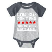 My Rights Don't End Where Your Feelings Begin Infant Baby Jersey Bodysuit