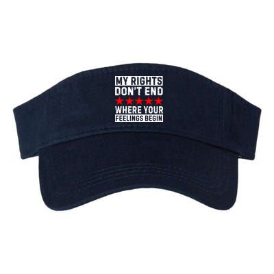 My Rights Don't End Where Your Feelings Begin Valucap Bio-Washed Visor