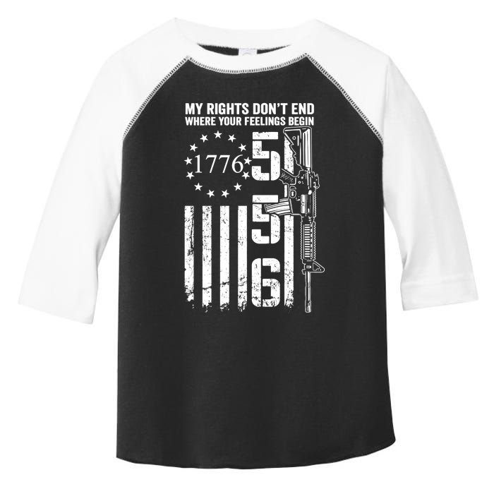 My Rights Don't End Where Your Feelings Begin AR15 (ON BACK) Toddler Fine Jersey T-Shirt