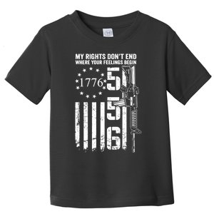 My Rights Don't End Where Your Feelings Begin AR15 (ON BACK) Toddler T-Shirt