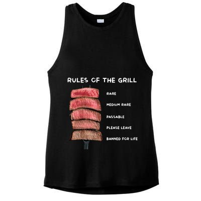 Middleclassfancy Rad Dad Rules Of The Grill Ladies PosiCharge Tri-Blend Wicking Tank