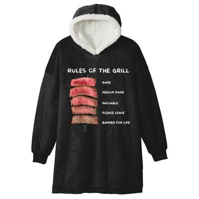 Middleclassfancy Rad Dad Rules Of The Grill Hooded Wearable Blanket