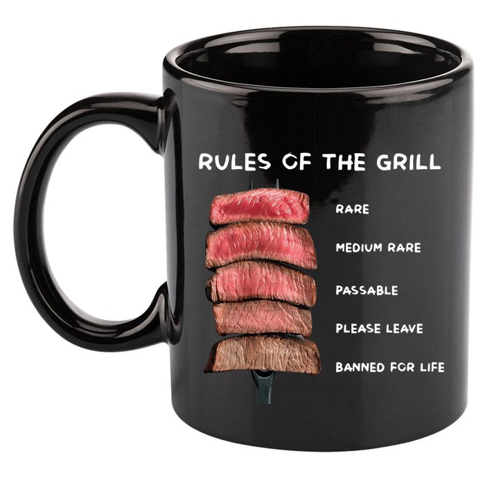 Middleclassfancy Rad Dad Rules Of The Grill 11oz C Handle Ceramic Mug