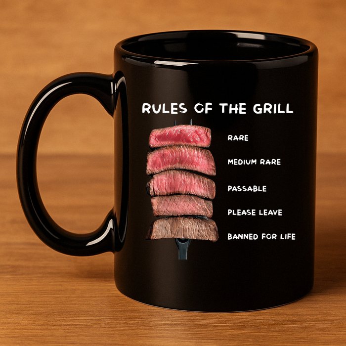 Middleclassfancy Rad Dad Rules Of The Grill 11oz C Handle Ceramic Mug