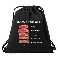 Middleclassfancy Rad Dad Rules Of The Grill Drawstring Bag