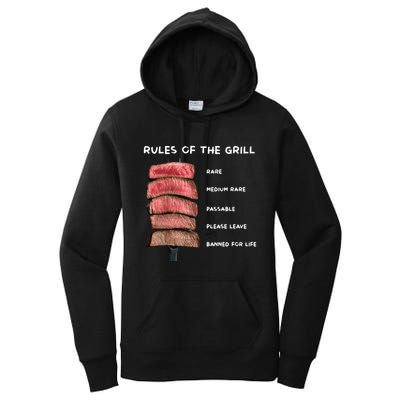 Middleclassfancy Rad Dad Rules Of The Grill Women's Pullover Hoodie