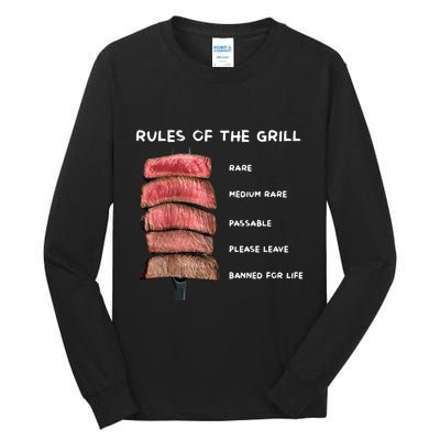 Middleclassfancy Rad Dad Rules Of The Grill Tall Long Sleeve T-Shirt
