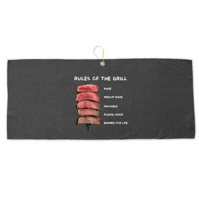 Middleclassfancy Rad Dad Rules Of The Grill Large Microfiber Waffle Golf Towel