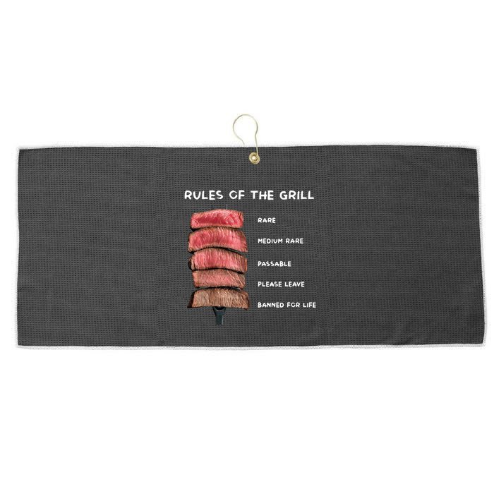 Middleclassfancy Rad Dad Rules Of The Grill Large Microfiber Waffle Golf Towel