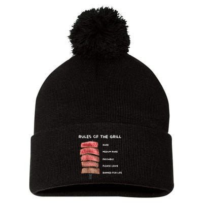 Middleclassfancy Rad Dad Rules Of The Grill Pom Pom 12in Knit Beanie