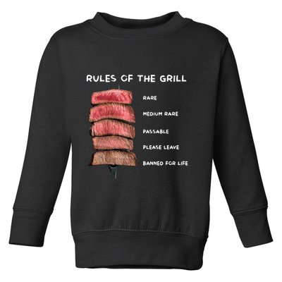 Middleclassfancy Rad Dad Rules Of The Grill Toddler Sweatshirt