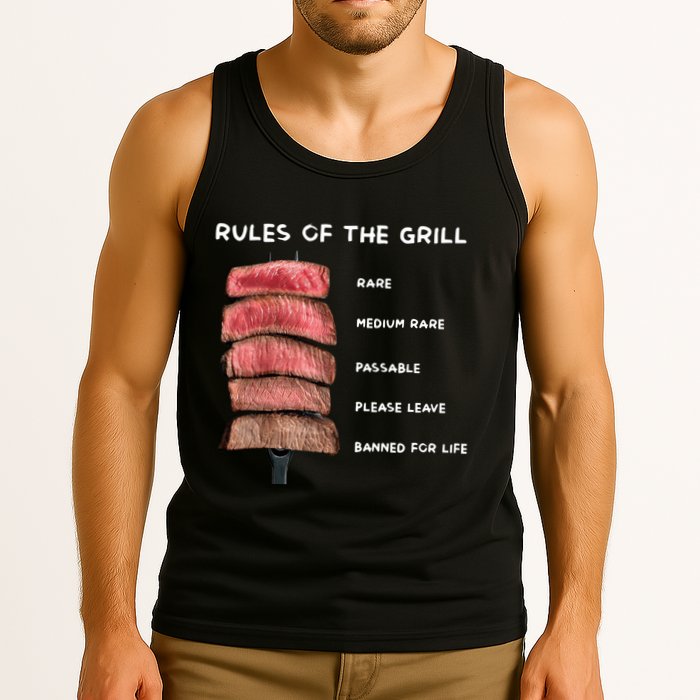 Middleclassfancy Rad Dad Rules Of The Grill Tank Top