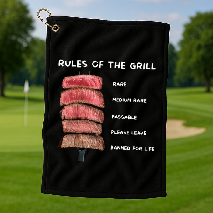 Middleclassfancy Rad Dad Rules Of The Grill Golf Towel