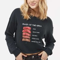 Middleclassfancy Rad Dad Rules Of The Grill Cropped Pullover Crew