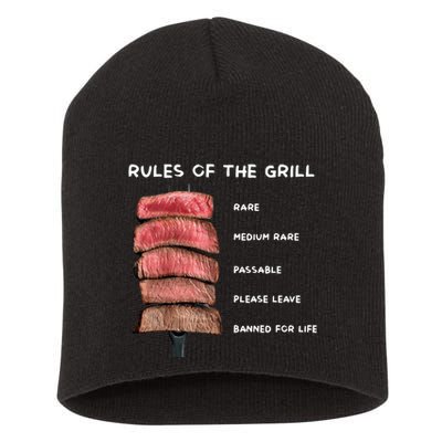 Middleclassfancy Rad Dad Rules Of The Grill Short Acrylic Beanie