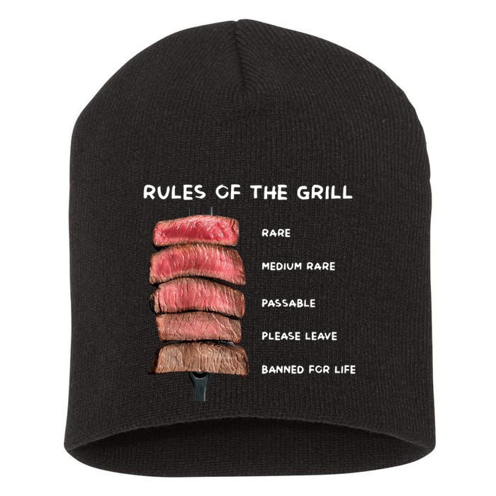 Middleclassfancy Rad Dad Rules Of The Grill Short Acrylic Beanie