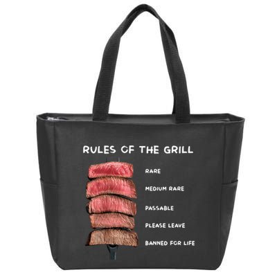 Middleclassfancy Rad Dad Rules Of The Grill Zip Tote Bag