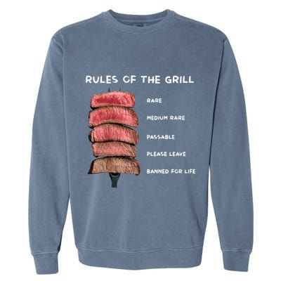 Middleclassfancy Rad Dad Rules Of The Grill Garment-Dyed Sweatshirt