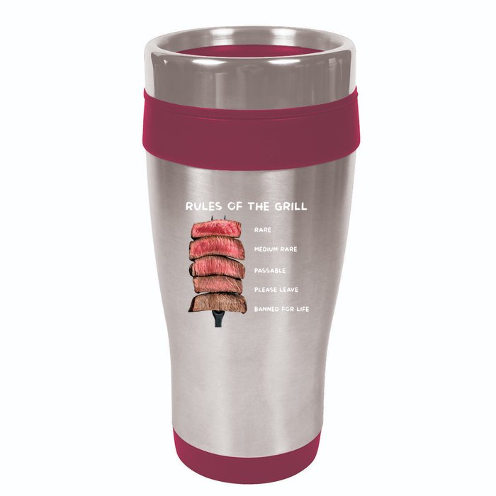 Middleclassfancy Rad Dad Rules Of The Grill 16oz Travel Tumbler