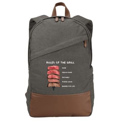 Middleclassfancy Rad Dad Rules Of The Grill Cotton Canvas Backpack