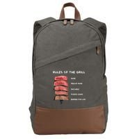 Middleclassfancy Rad Dad Rules Of The Grill Cotton Canvas Backpack