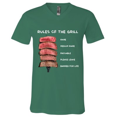 Middleclassfancy Rad Dad Rules Of The Grill V-Neck T-Shirt