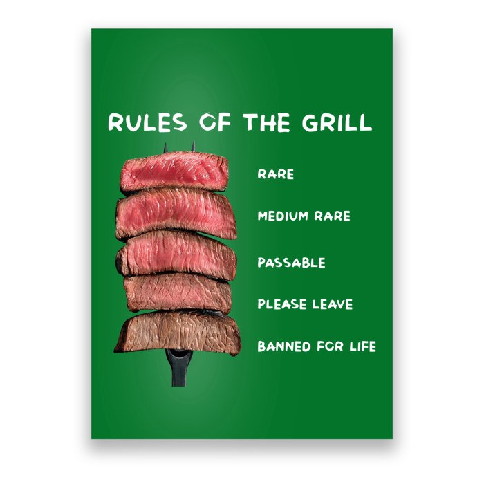 Middleclassfancy Rad Dad Rules Of The Grill Poster