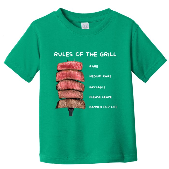 Middleclassfancy Rad Dad Rules Of The Grill Toddler T-Shirt