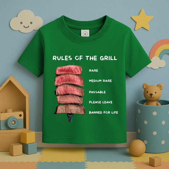 Middleclassfancy Rad Dad Rules Of The Grill Toddler T-Shirt