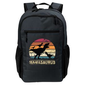 Mamasaurus Rex Dinosaur Triplet Dino Mom With Three Daily Commute Backpack