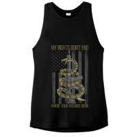 My Rights Don't End Where Your Feelings Begin Ladies PosiCharge Tri-Blend Wicking Tank