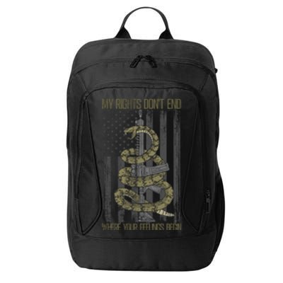 My Rights Don't End Where Your Feelings Begin City Backpack