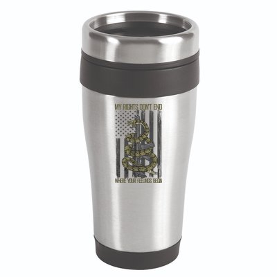 My Rights Don't End Where Your Feelings Begin 16oz Travel Tumbler