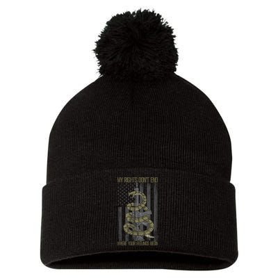 My Rights Don't End Where Your Feelings Begin Pom Pom 12in Knit Beanie