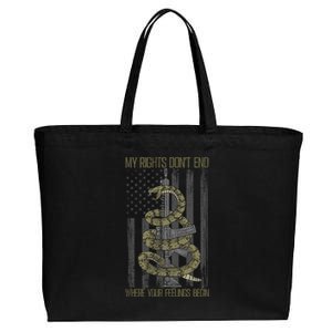 My Rights Don't End Where Your Feelings Begin Cotton Canvas Jumbo Tote