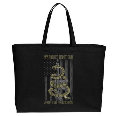 My Rights Don't End Where Your Feelings Begin Cotton Canvas Jumbo Tote