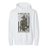 My Rights Don't End Where Your Feelings Begin Garment-Dyed Fleece Hoodie