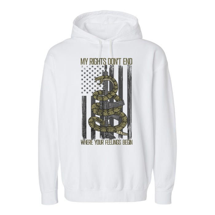 My Rights Don't End Where Your Feelings Begin Garment-Dyed Fleece Hoodie