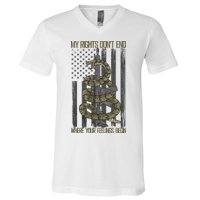 My Rights Don't End Where Your Feelings Begin V-Neck T-Shirt