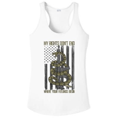 My Rights Don't End Where Your Feelings Begin Ladies PosiCharge Competitor Racerback Tank