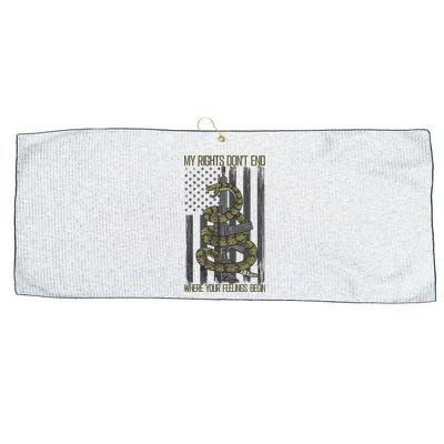 My Rights Don't End Where Your Feelings Begin Large Microfiber Waffle Golf Towel