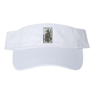 My Rights Don't End Where Your Feelings Begin Valucap Bio-Washed Visor