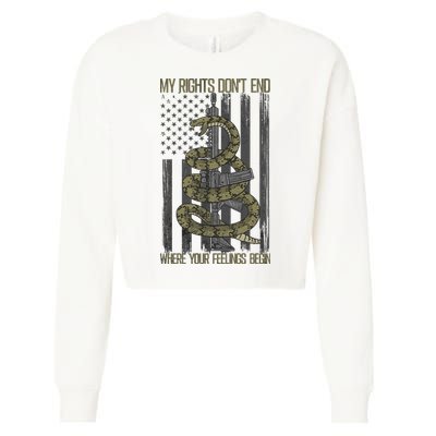 My Rights Don't End Where Your Feelings Begin Cropped Pullover Crew