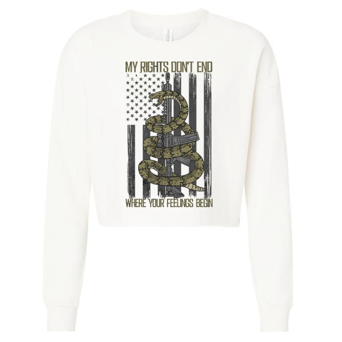 My Rights Don't End Where Your Feelings Begin Cropped Pullover Crew