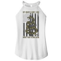 My Rights Don't End Where Your Feelings Begin Women's Perfect Tri Rocker Tank
