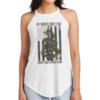 My Rights Don't End Where Your Feelings Begin Women's Perfect Tri Rocker Tank