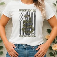 My Rights Don't End Where Your Feelings Begin Womens T-Shirt