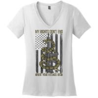 My Rights Don't End Where Your Feelings Begin Women's V-Neck T-Shirt